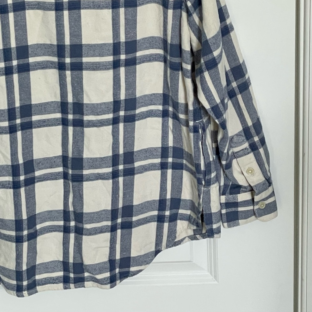 Madewell flannel classic ex-boyfriend plaid button down shirt 54170 - Picture 11 of 14